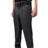 Smitty Tapered Poly Spandex Charcoal Grey Pleated Umpire Base Pants 1 Smitty Tapered Poly Spandex Charcoal Grey Pleated Umpire Base Pants -Umpattire S367X DG Smitty Tapered Poly Spandex Charcoal Grey Pleated Umpire Base Pants