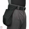 Smitty Deluxe XL Expandable Umpire Ball Bag 1 Smitty Deluxe XL Expandable Umpire Ball Bag -Umpattire S383 BK Smitty XL Deluxe Black Expandable Ball Bag Worn Side
