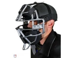 All-Star Cobalt Umpire Skull Cap -Umpattire SC900UMP All Star Cobalt Umpire Skull Cap Worn Front Angled View with Mask