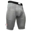 ThighPro Protective Umpire Compression Shorts - Gray 2 ThighPro Protective Umpire Compression Shorts - Gray -Umpattire THIGHPRO ThighPro Protective Shorts Gray angle
