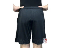 Under Armour 9" Tech Vent Black Referee Shorts -Umpattire UA VENT Under Armour 9 Tech Vent Black Referee Shorts backside