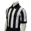 Smitty 2 1/4" Stripe Body Flex Short Sleeve Football Referee Shirt With SLEEVE USA FLAG -Umpattire USA137 Smitty 2 1 4 Inch Stripe Football Referee Shirt 2