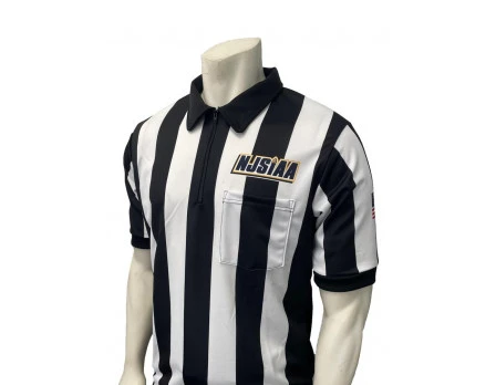 New Jersey (NJSIAA) 2 1/4" Stripe Short Sleeve Football And Lacrosse Referee Shirt 3 New Jersey (NJSIAA) 2 1/4" Stripe Short Sleeve Football And Lacrosse Referee Shirt