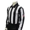 Smitty 2 1/4" Stripe Long Sleeve Football Referee Shirt With SLEEVE USA FLAG -Umpattire USA138 Smitty 2 1 4 Stripe Long Sleeve Football Referee Shirt with SLEEVE USA FLAG