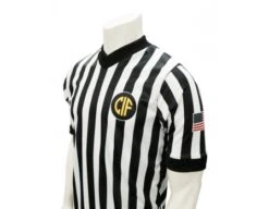 California (CIF) 1" Stripe Body Flex Men's V-Neck Referee Shirt