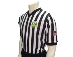 Ohio (OHSAA) 1" Stripe Body Flex Men's V-Neck Referee Shirt