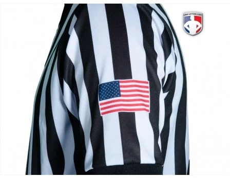Smitty Dye Sublimated 1" Stripe V-Neck Referee Shirt With USA FLAG 8 Smitty Dye Sublimated 1" Stripe V-Neck Referee Shirt With USA FLAG - Image 6