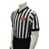 Iowa (IHSAA) 1" Stripe Body Flex Men's V-Neck Referee Shirt With Side Panels