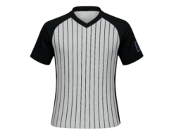 Minnesota (MSHSL) Men's Body Flex Grey & Black V-Neck Referee Shirt 10 Minnesota (MSHSL) Men's Body Flex Grey & Black V-Neck Referee Shirt -Umpattire USA207USAWKS FLEX Front