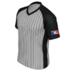 Minnesota (MSHSL) Men's Body Flex Grey & Black V-Neck Referee Shirt -Umpattire USA207USAWKS FLEX MAIN