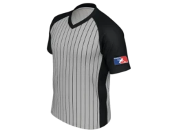 Minnesota (MSHSL) Men's Body Flex Grey & Black V-Neck Referee Shirt