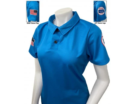 Kansas (KSHSAA) Women's Short Sleeve Volleyball Referee Shirt - Bright Blue 4 Kansas (KSHSAA) Women's Short Sleeve Volleyball Referee Shirt - Bright Blue - Image 2