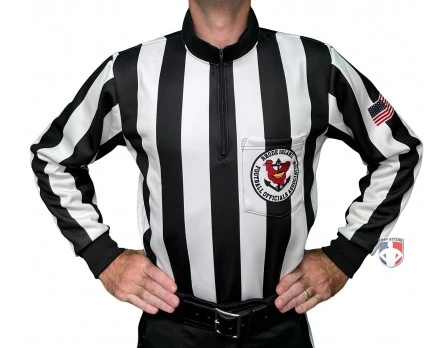 Rhode Island Football Officials Association (RIFOA) 2" Stripe Foul Weather Referee Shirt 3 Rhode Island Football Officials Association (RIFOA) 2" Stripe Foul Weather Referee Shirt