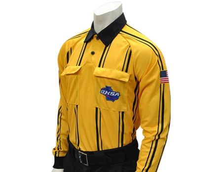 Georgia (GHSA) Long Sleeve Soccer Referee Shirt - Gold 3 Georgia (GHSA) Long Sleeve Soccer Referee Shirt - Gold