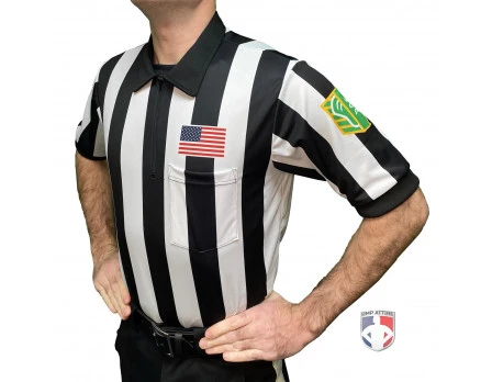 Vermont (VLOA) 2" Stripe Short Sleeve Referee Shirt 3 Vermont (VLOA) 2" Stripe Short Sleeve Referee Shirt
