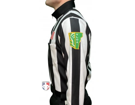 Vermont (VLOA) 2" Stripe Foul Weather Referee Shirt 4 Vermont (VLOA) 2" Stripe Foul Weather Referee Shirt - Image 2