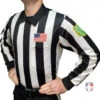 Vermont (VLOA) 2" Stripe Long Sleeve Referee Shirt 2 Vermont (VLOA) 2" Stripe Long Sleeve Referee Shirt -Umpattire Vermont angled Long Sleeve football