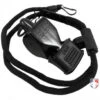 Fox 40 Classic Referee Whistle With Cushioned Mouth Guard And 9" PTS Lanyard -Umpattire W112CMG 9 22PTS Fox 40 Classic Referee Whistle with Cushioned Mouth Guard and 9 PTS Lanyard all black