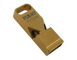 Fox 40 Titan Referee Whistle 10 Fox 40 Titan Referee Whistle -Umpattire WTITAN G Fox 40 Titan Referee Whistle Gold Front Angled View